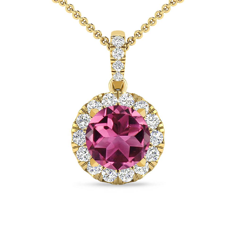 Yellow Gold - Pink Tourmaline