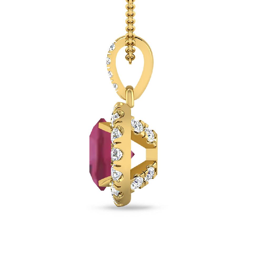 Yellow Gold - Pink Tourmaline