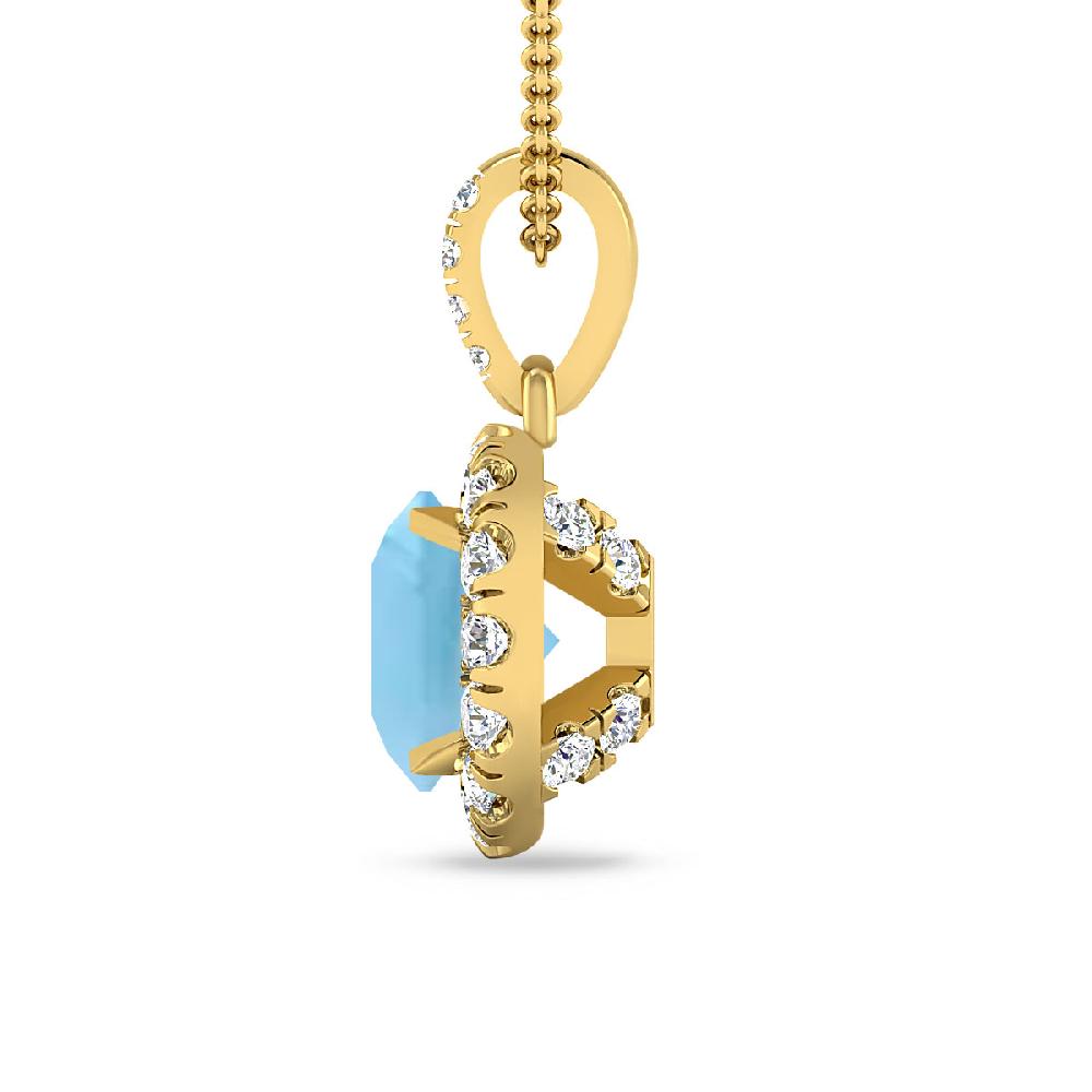 Yellow Gold - Blue Topaz