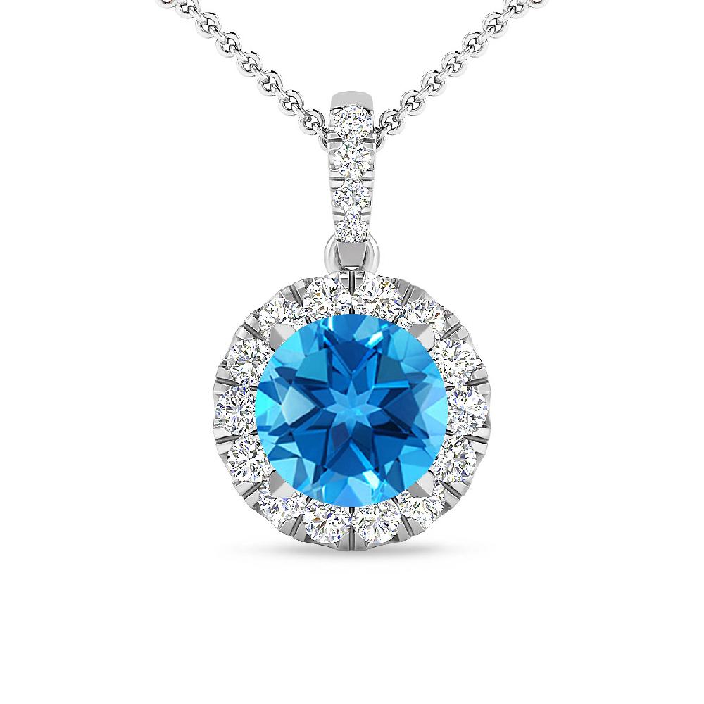 White Gold - Blue Topaz