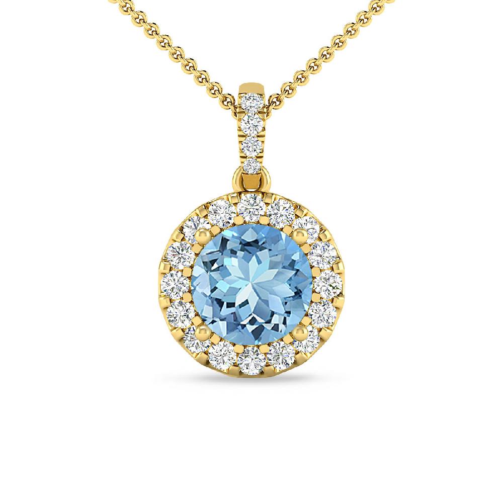 Yellow Gold - Aquamarine