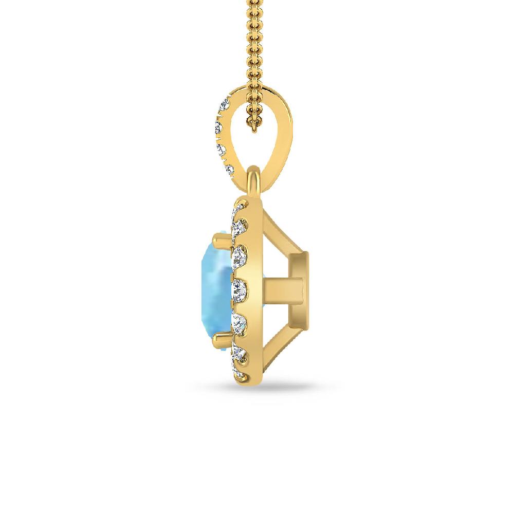 Yellow Gold - Aquamarine