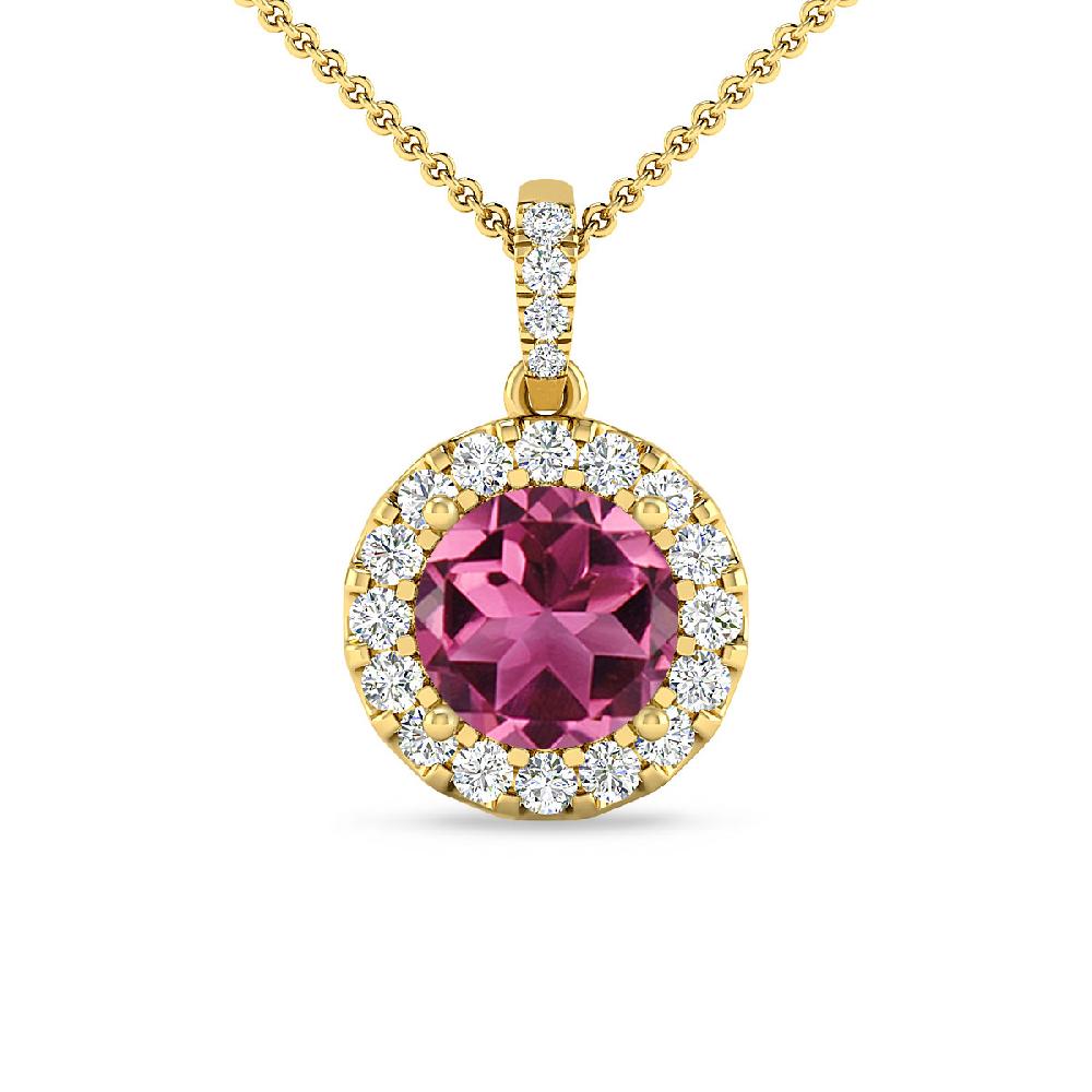 Yellow Gold - Pink Tourmaline