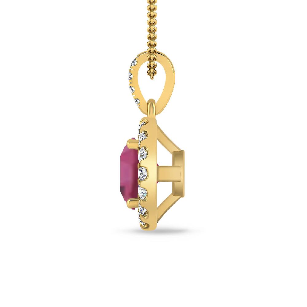 Yellow Gold - Pink Tourmaline