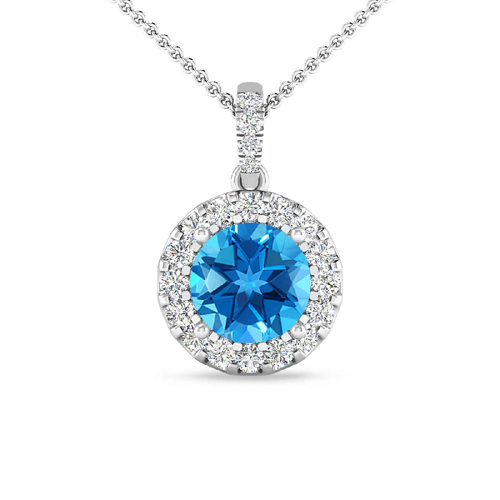 White Gold - Blue Topaz