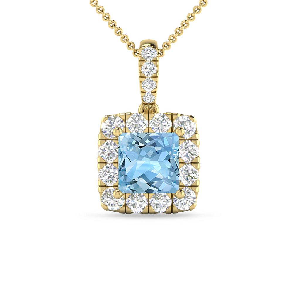 Yellow Gold - Aquamarine