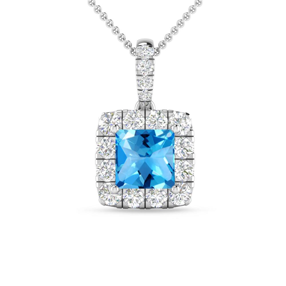 White Gold - Blue Topaz