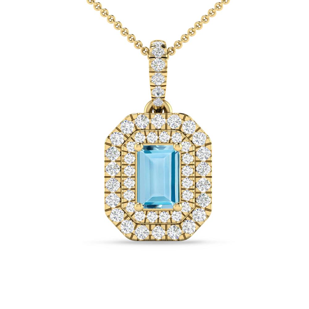 Yellow Gold - Aquamarine