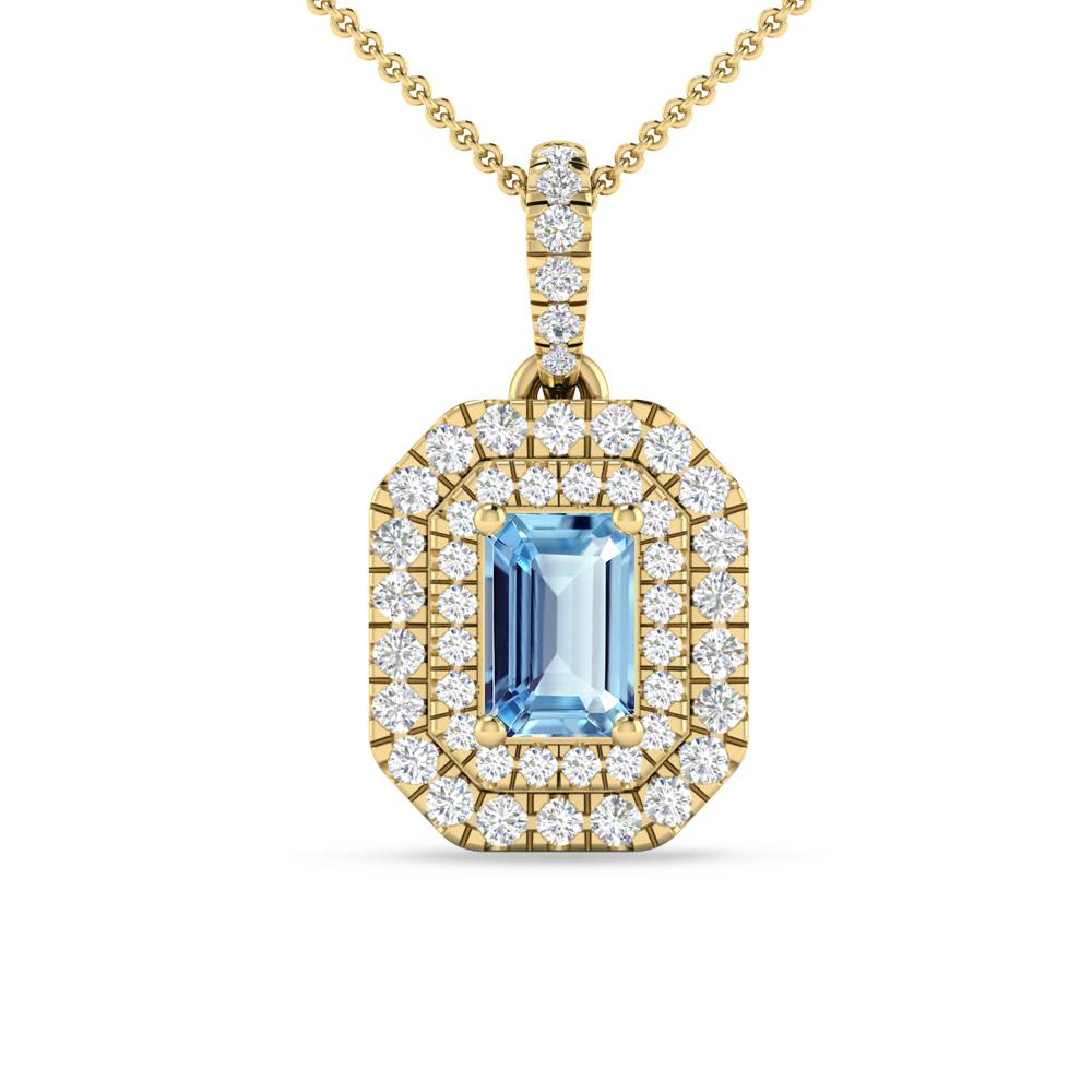 Yellow Gold - Aquamarine