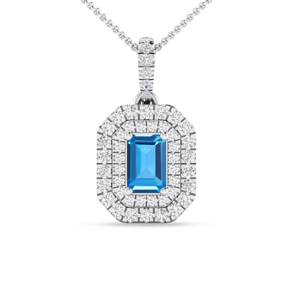 White Gold - Blue Topaz