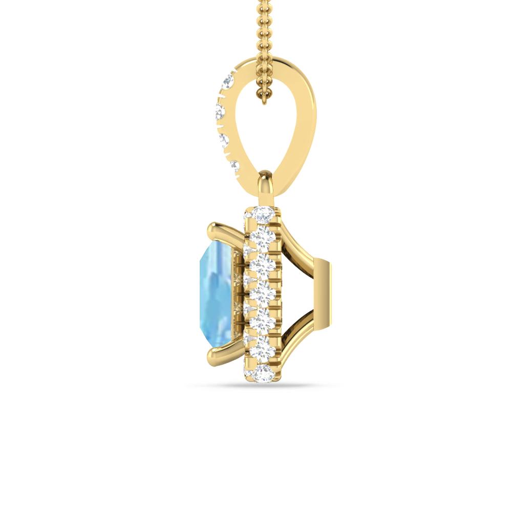 Yellow Gold - Aquamarine