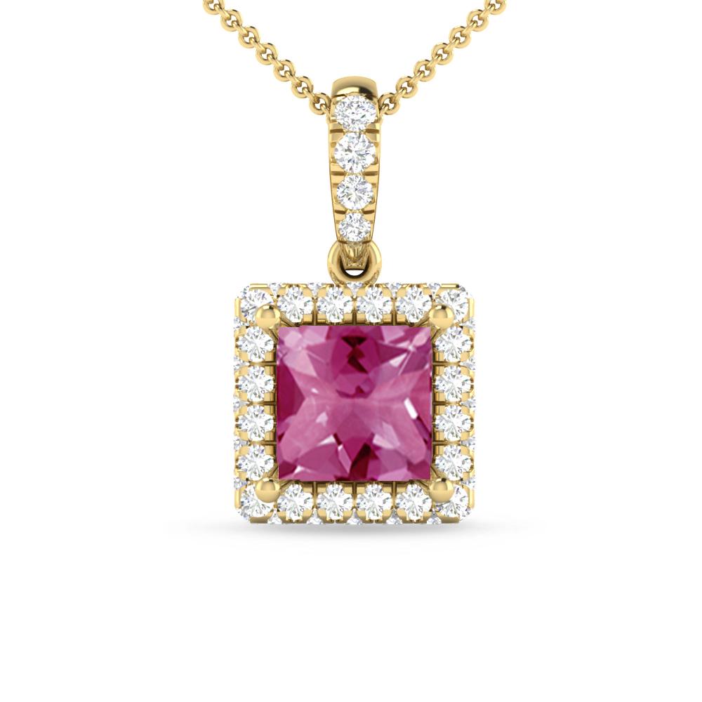 Yellow Gold - Pink Tourmaline