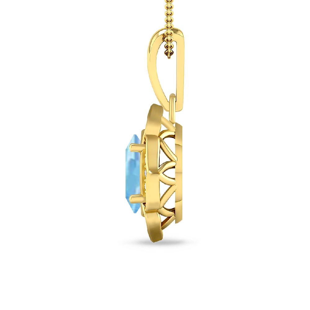 Yellow Gold - Aquamarine