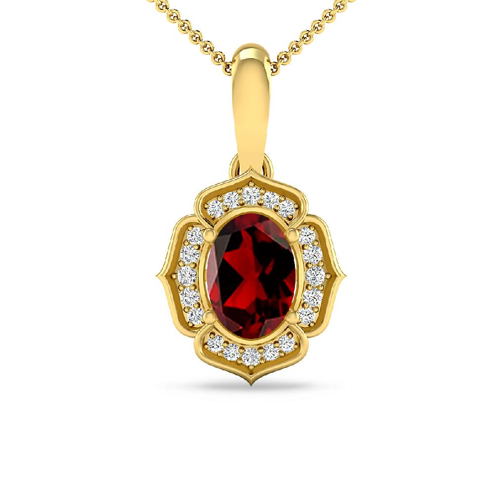 Yellow Gold - Garnet