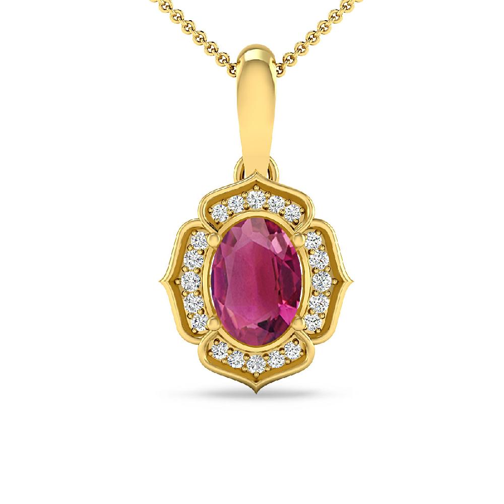 Yellow Gold - Pink Tourmaline