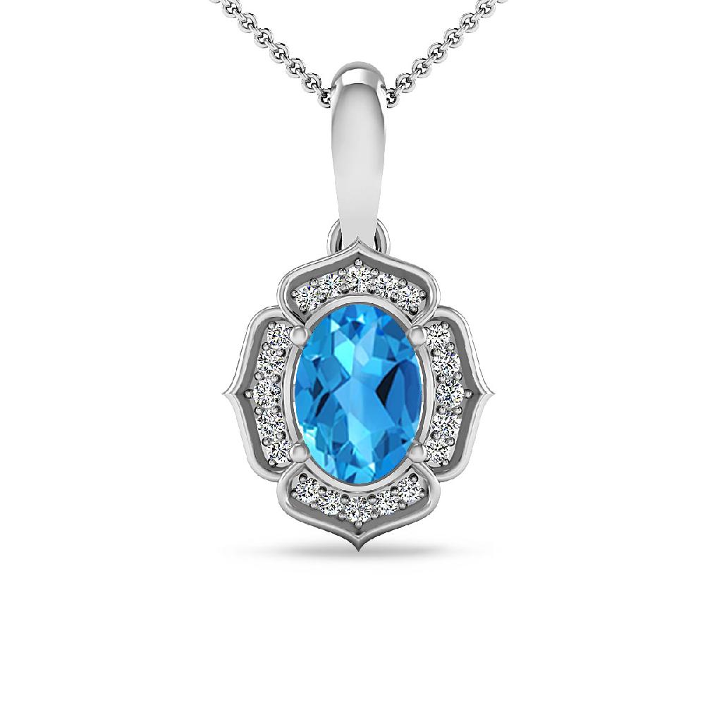 White Gold - Blue Topaz