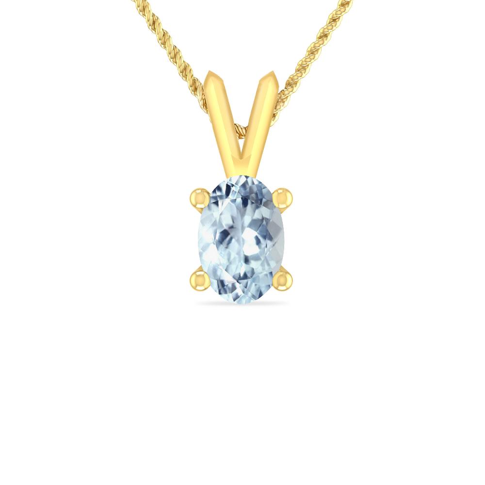 Yellow Gold - Aquamarine