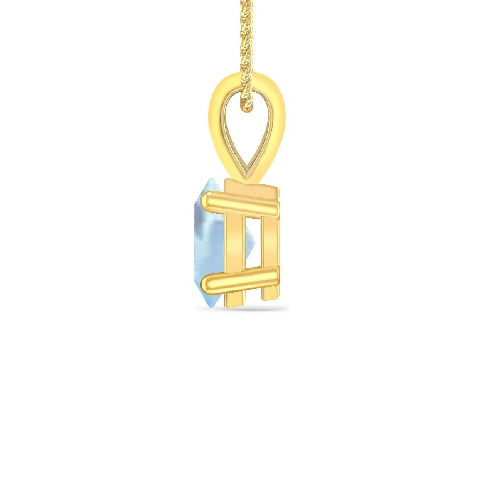 Yellow Gold - Aquamarine