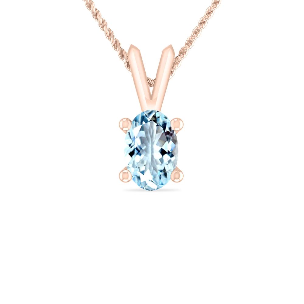 Rose Gold - Aquamarine