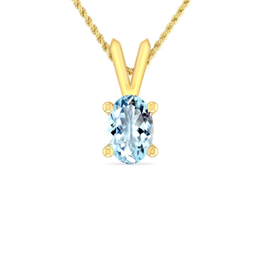 Yellow Gold - Aquamarine