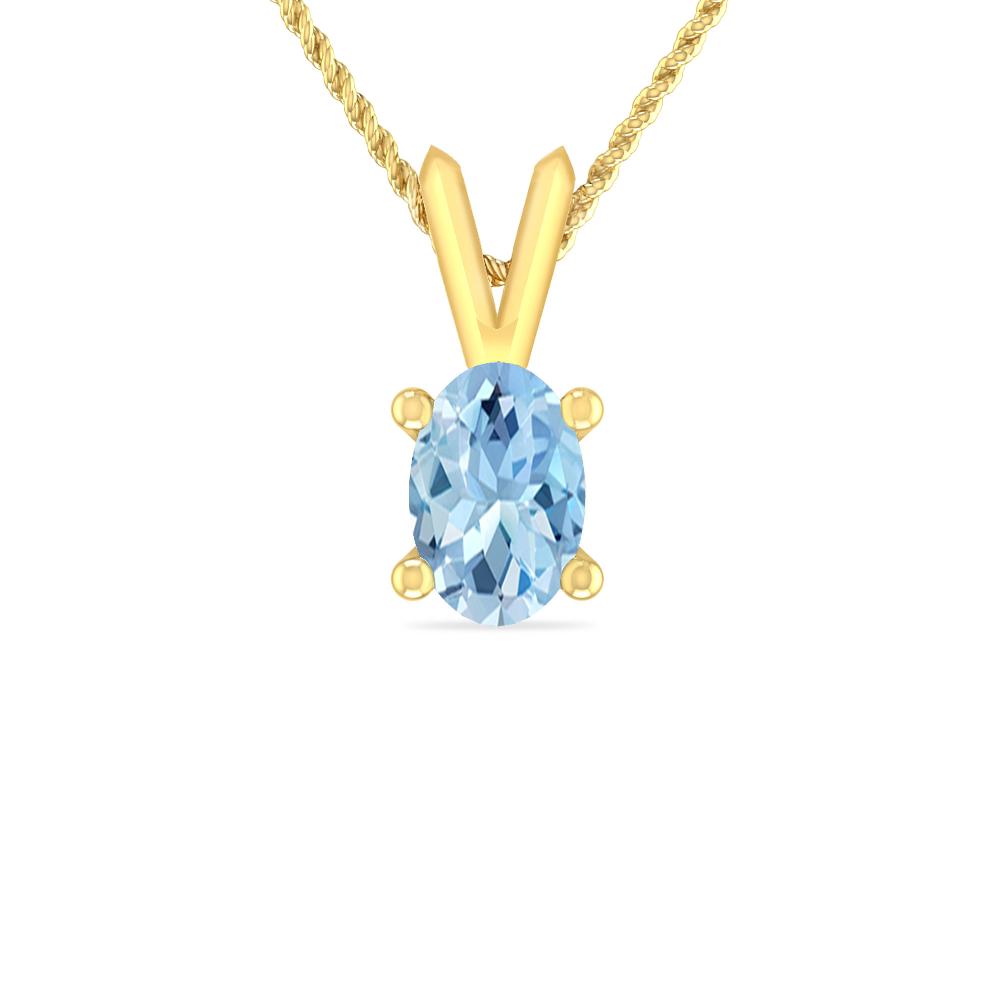 Yellow Gold - Aquamarine