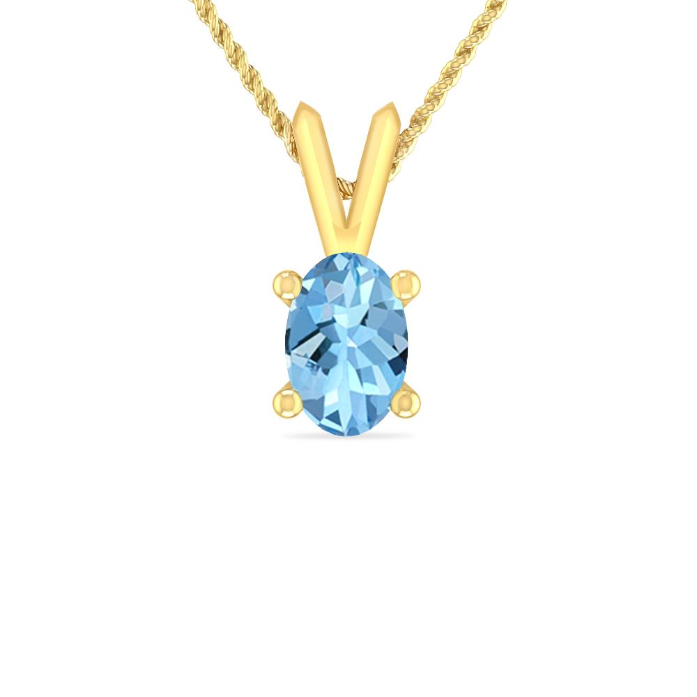 Yellow Gold - Aquamarine