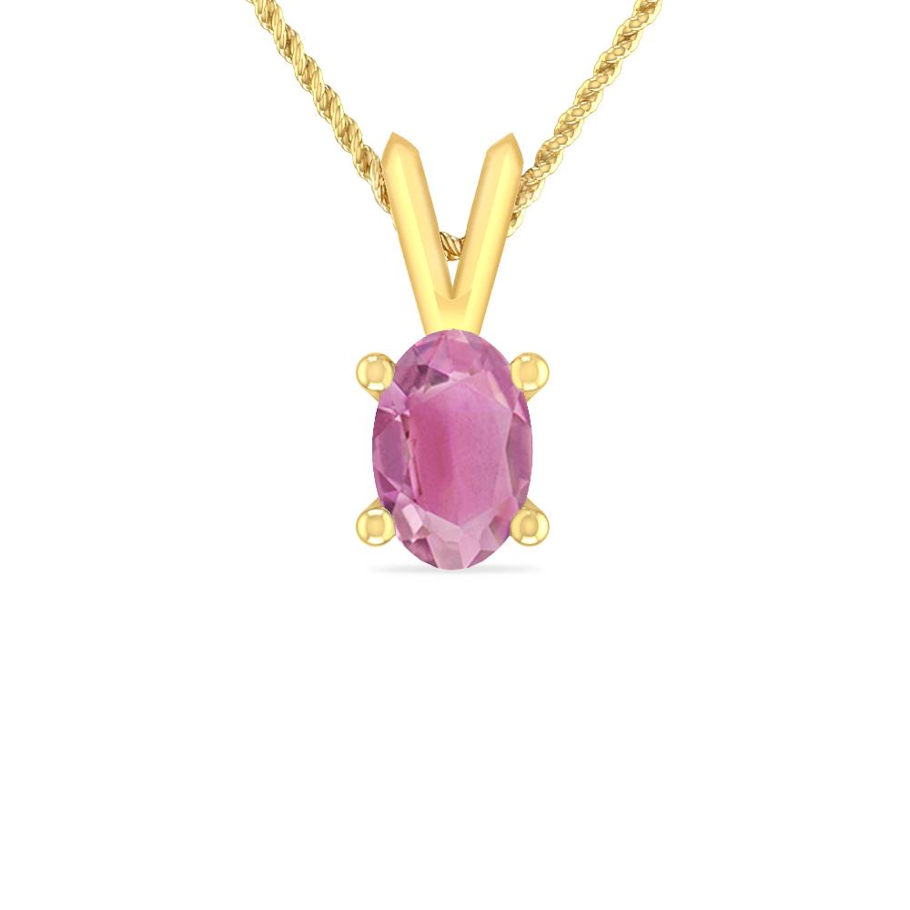 Yellow Gold - Pink Tourmaline