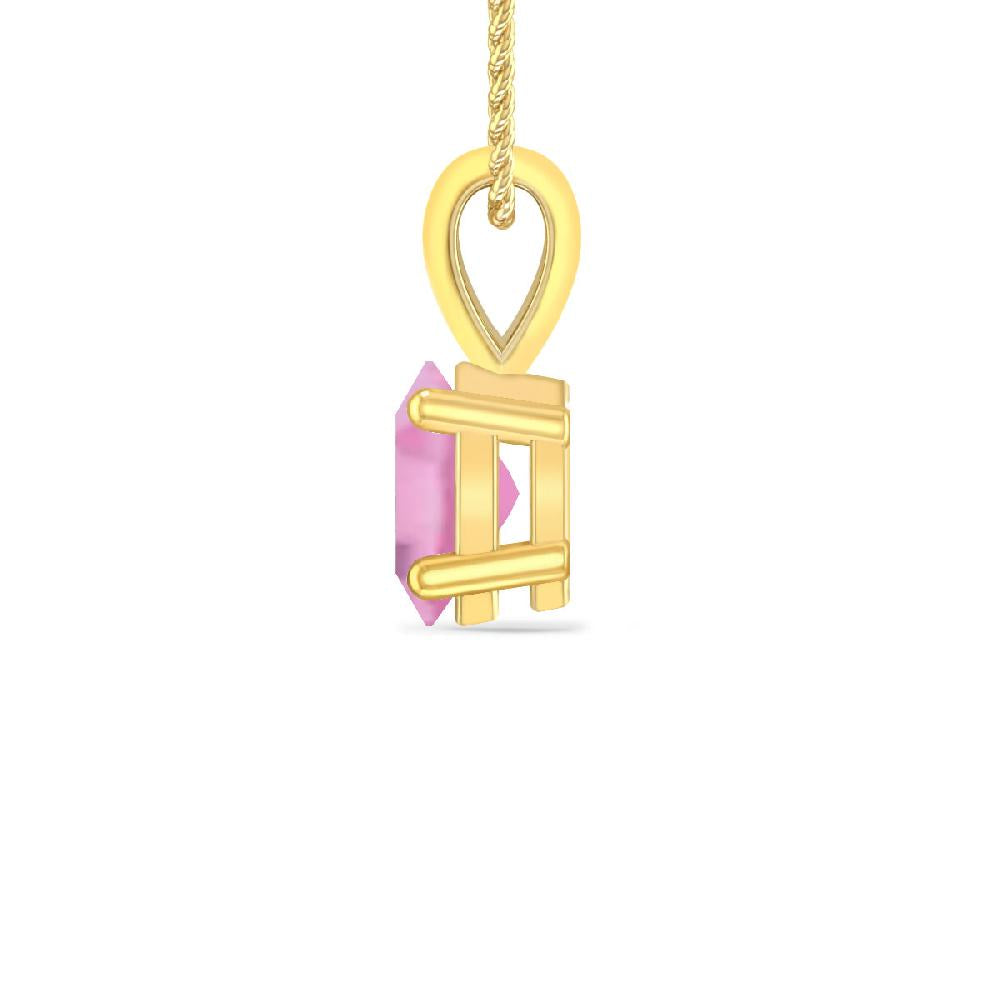 Yellow Gold - Pink Tourmaline