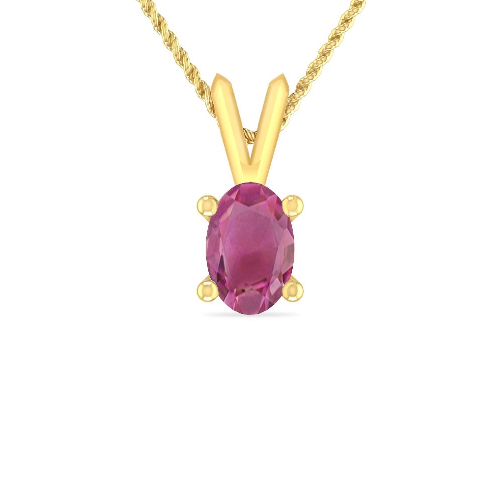 Yellow Gold - Pink Tourmaline