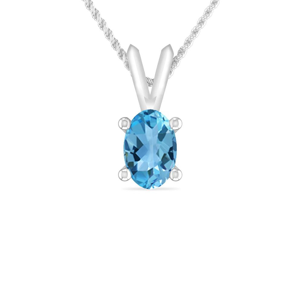 White Gold - Blue Topaz