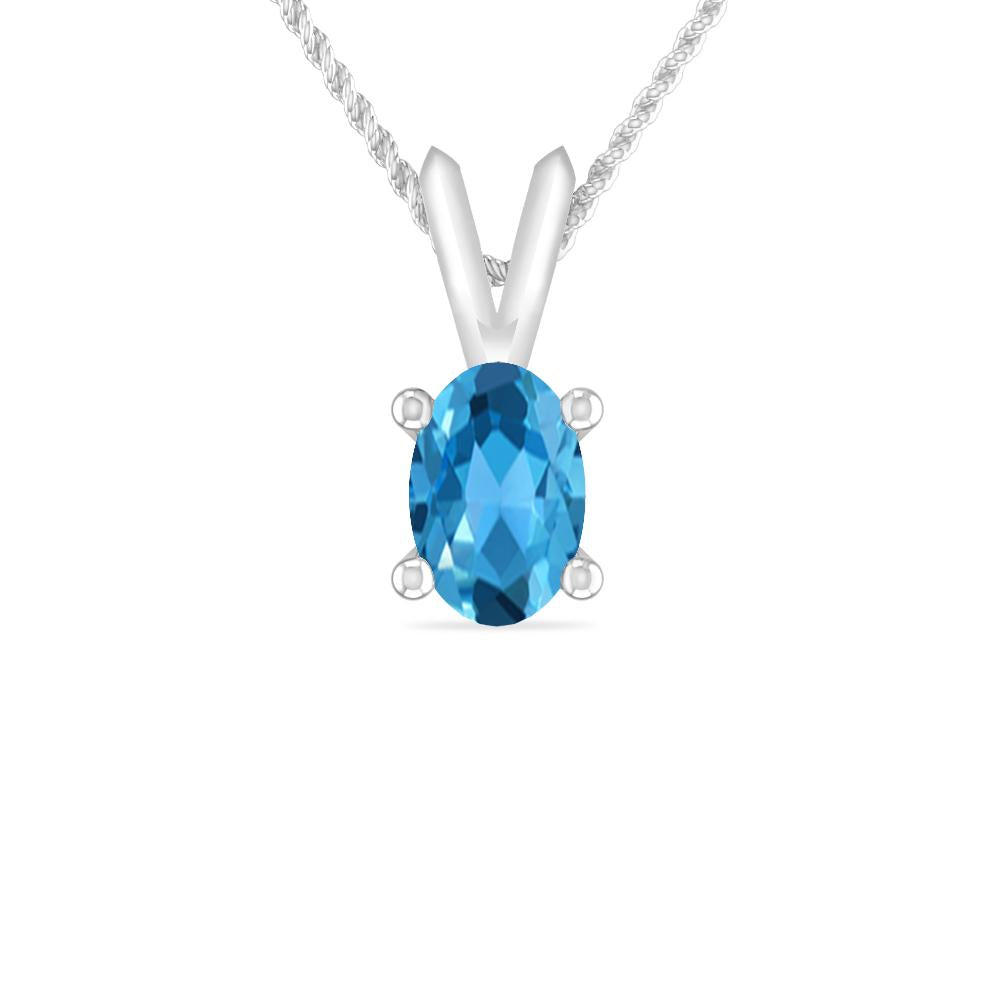 White Gold - Blue Topaz