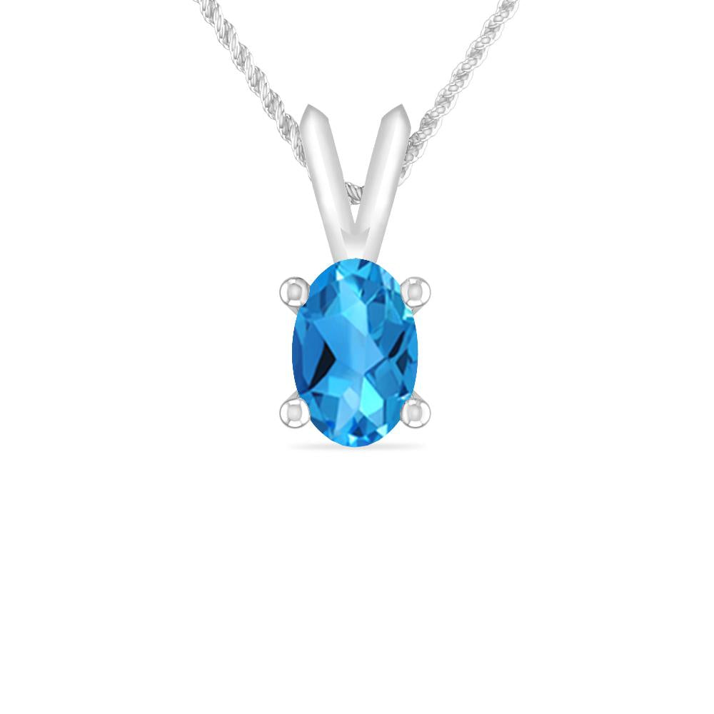 White Gold - Blue Topaz