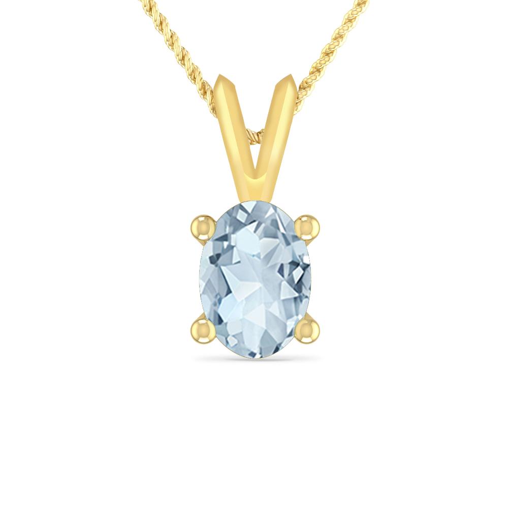 Yellow Gold - Aquamarine