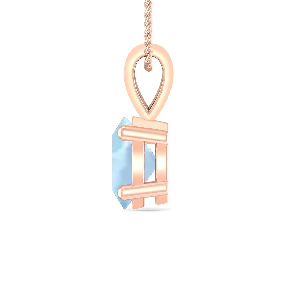 Rose Gold - Aquamarine