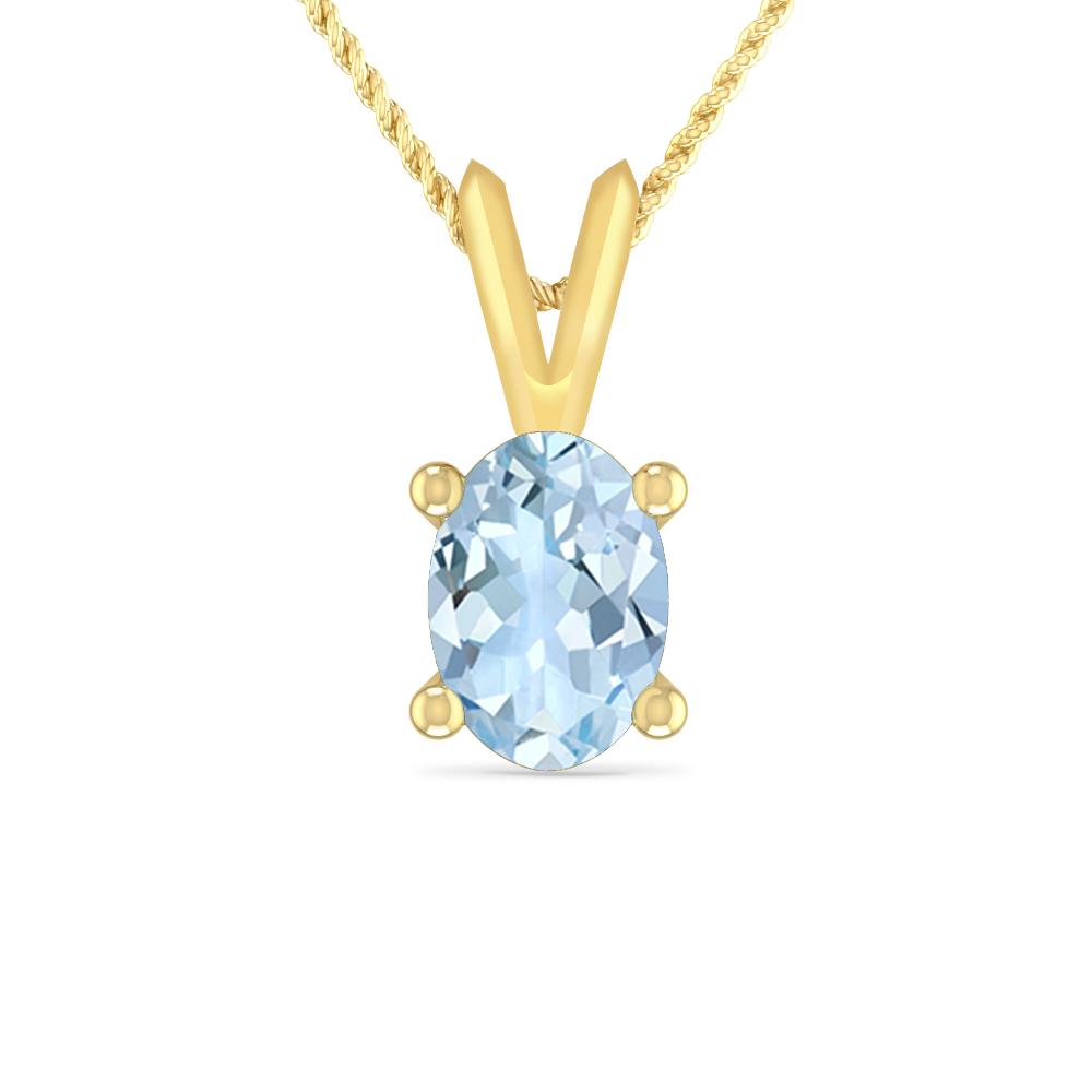 Yellow Gold - Aquamarine