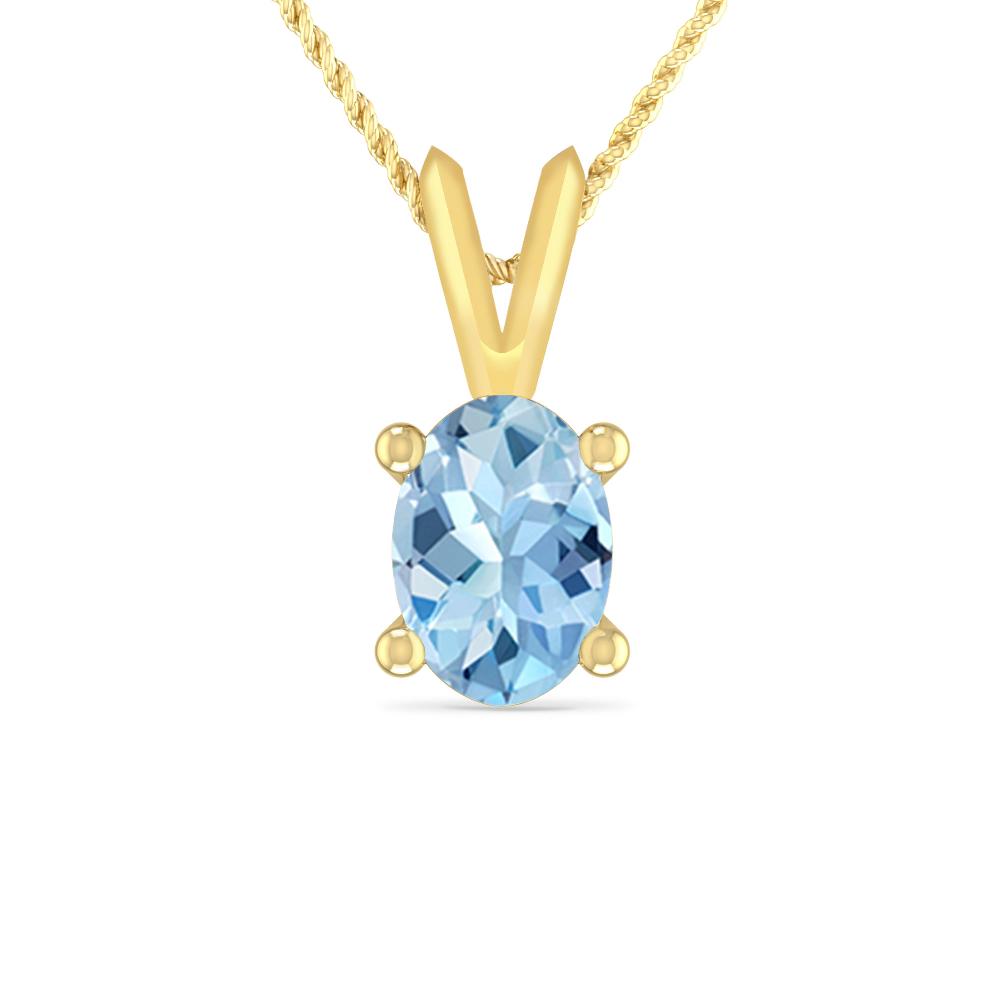 Yellow Gold - Aquamarine