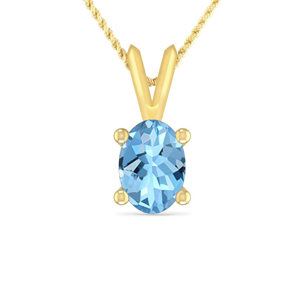 Yellow Gold - Aquamarine