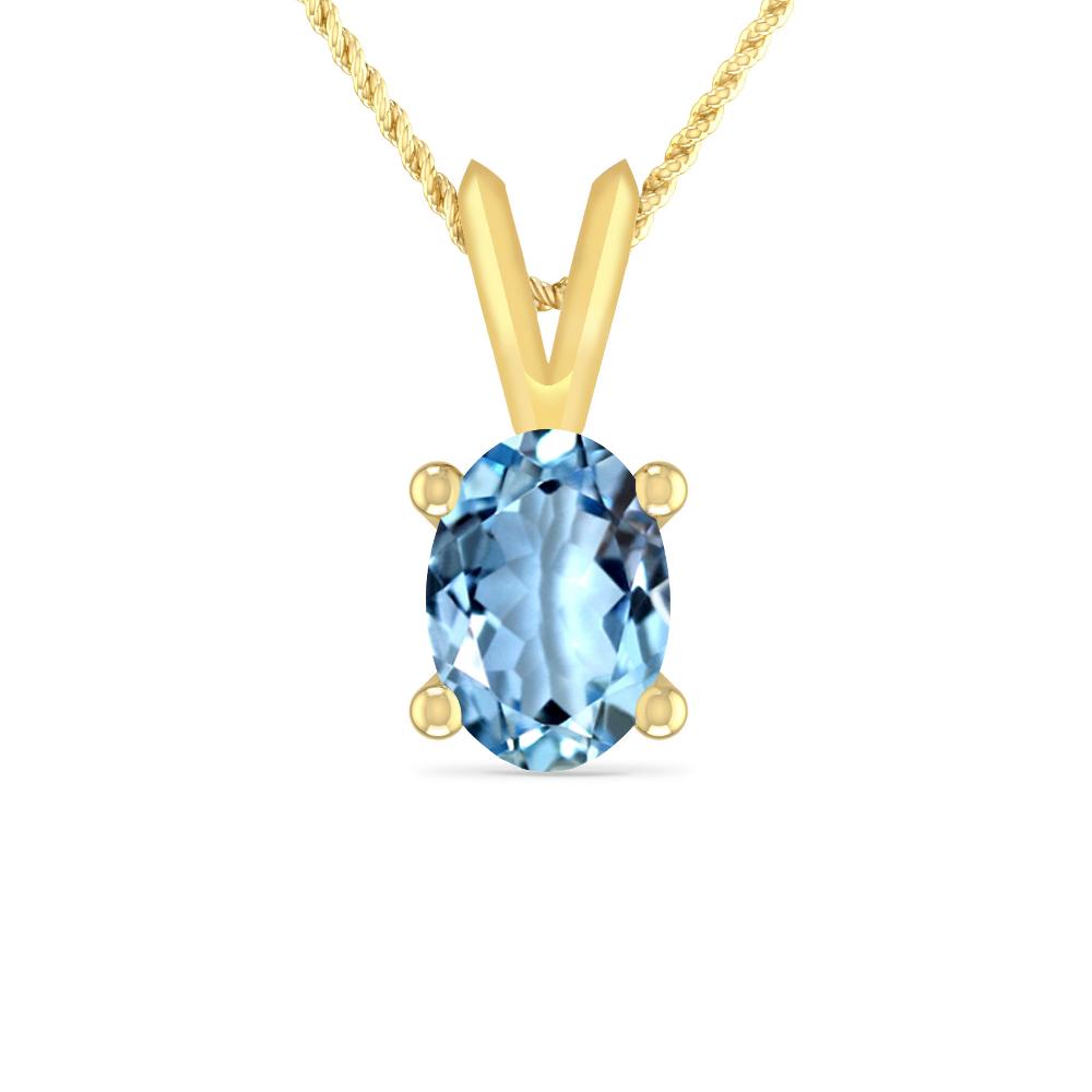 Yellow Gold - Aquamarine