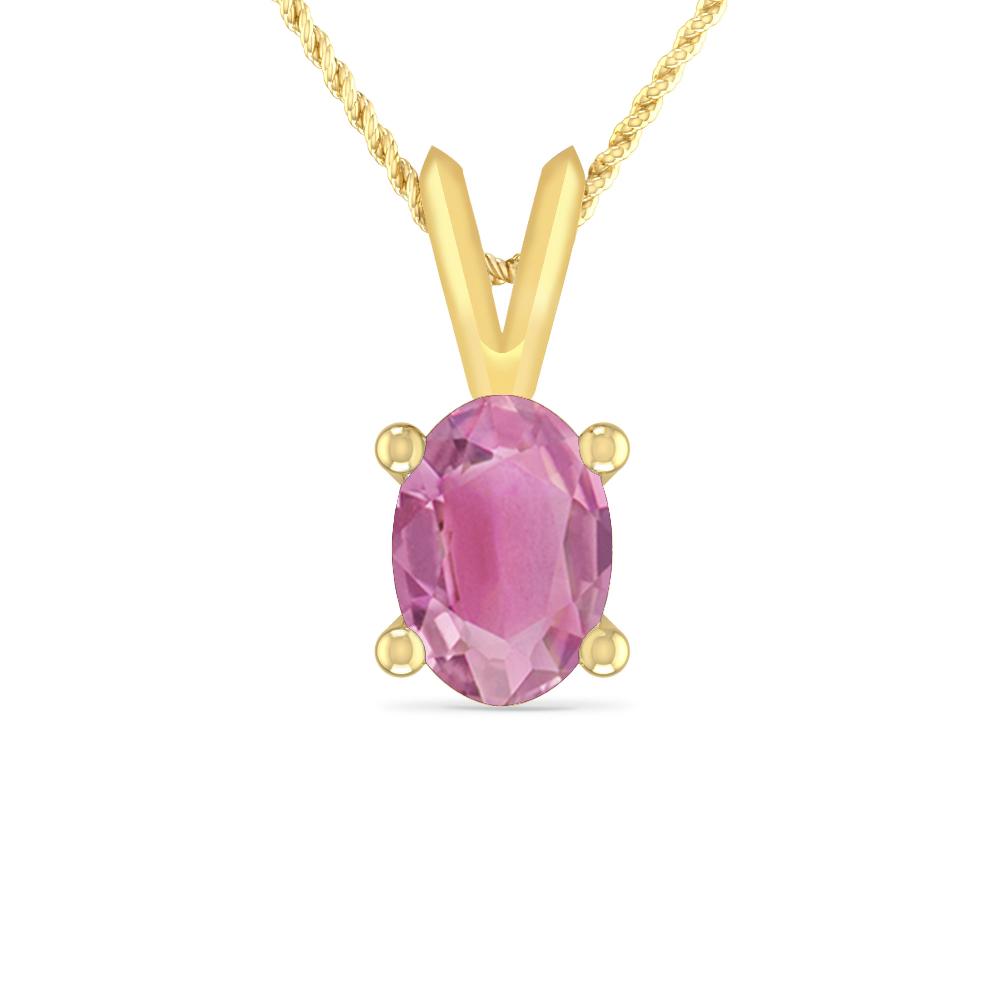 Yellow Gold - Pink Tourmaline