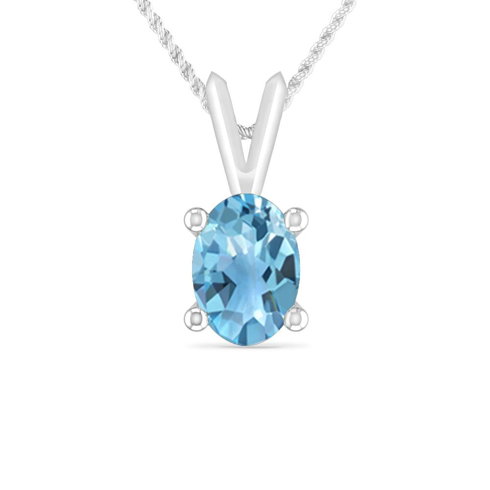 White Gold - Blue Topaz