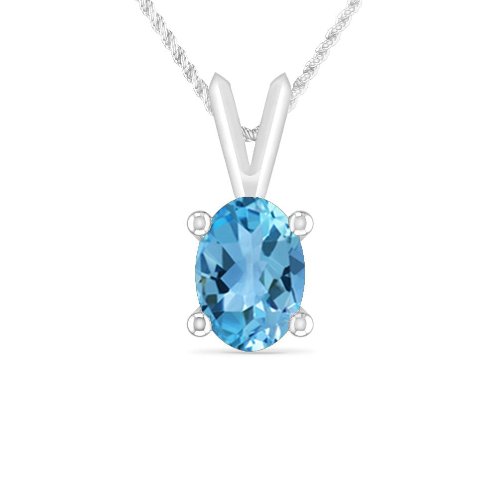 White Gold - Blue Topaz