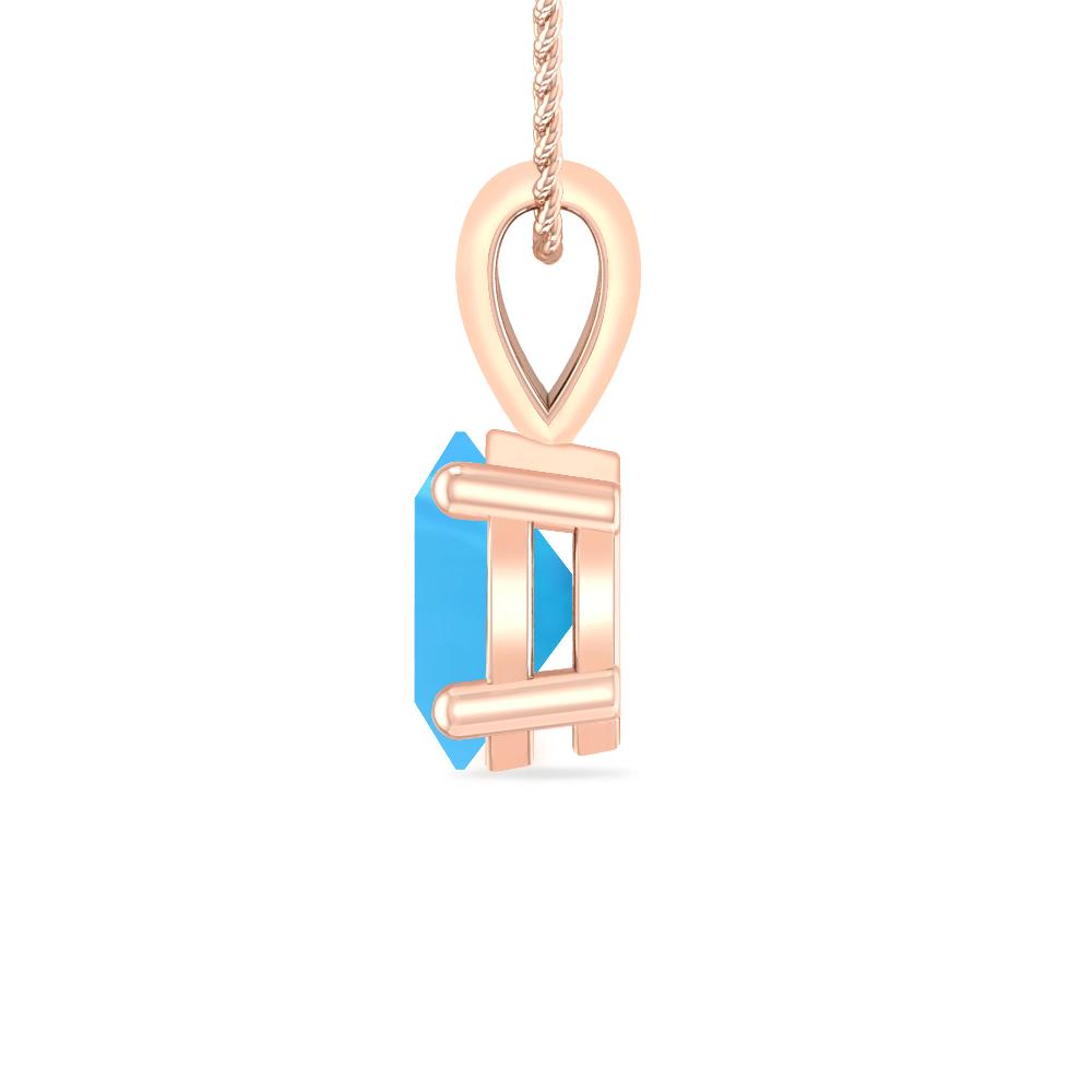 Rose Gold - Blue Topaz