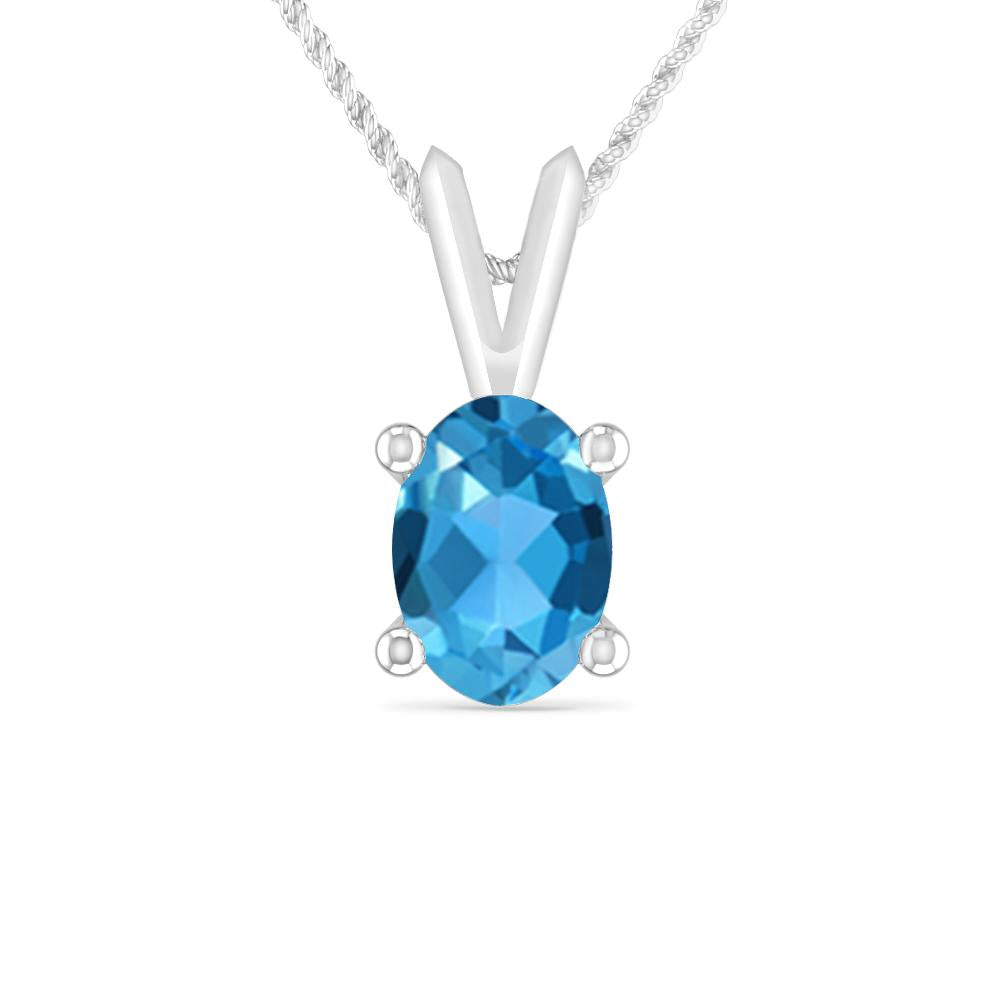 White Gold - Blue Topaz