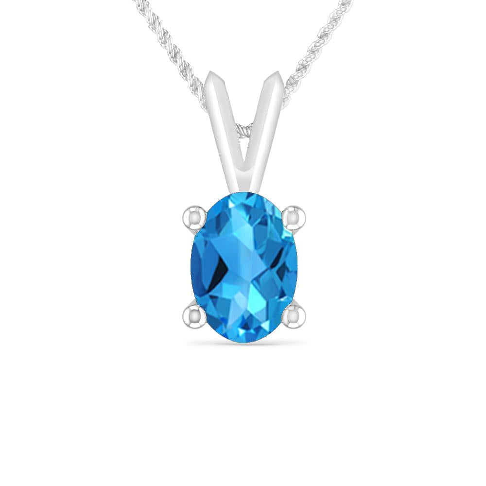 White Gold - Blue Topaz