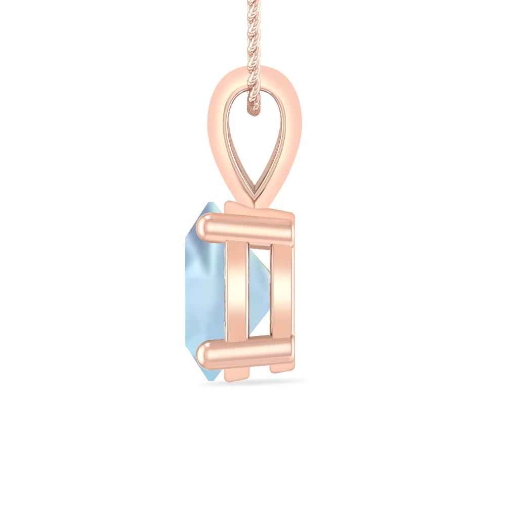 Rose Gold - Aquamarine