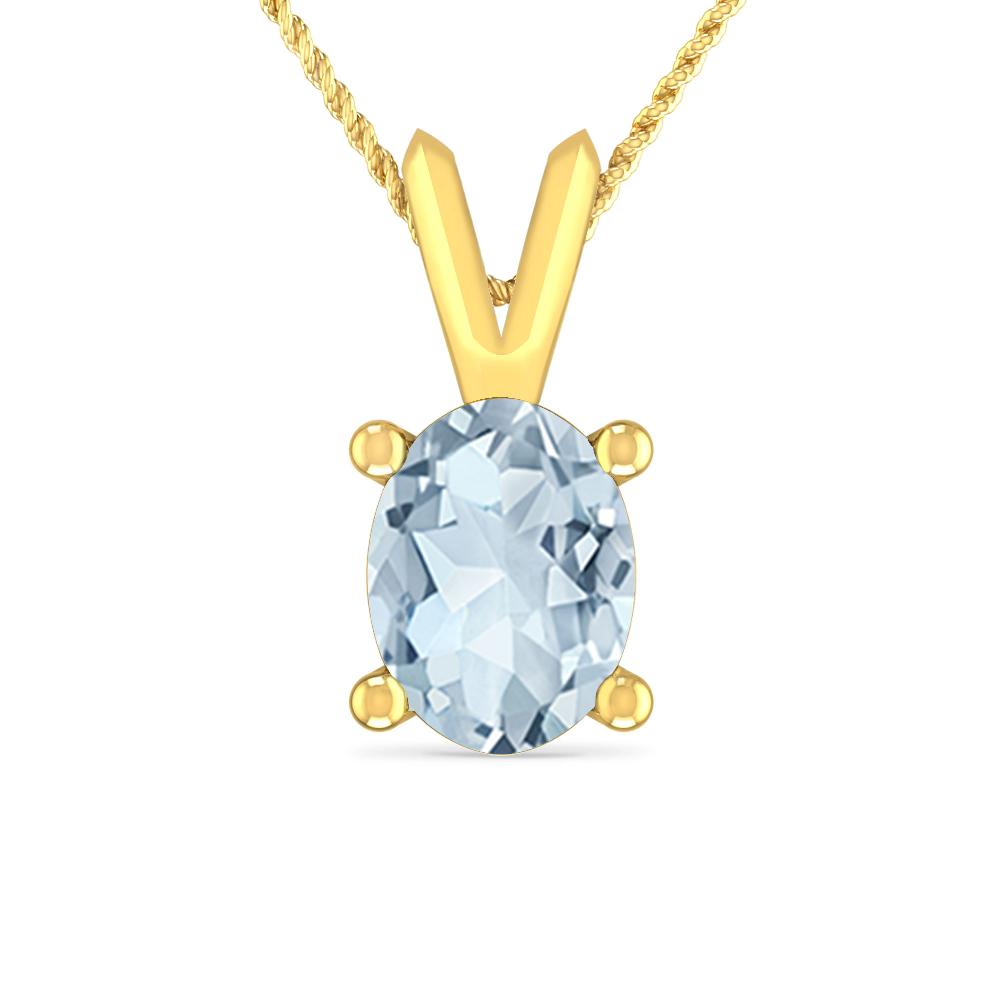 Yellow Gold - Aquamarine