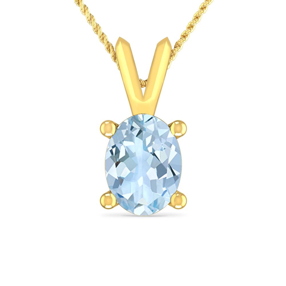 Yellow Gold - Aquamarine