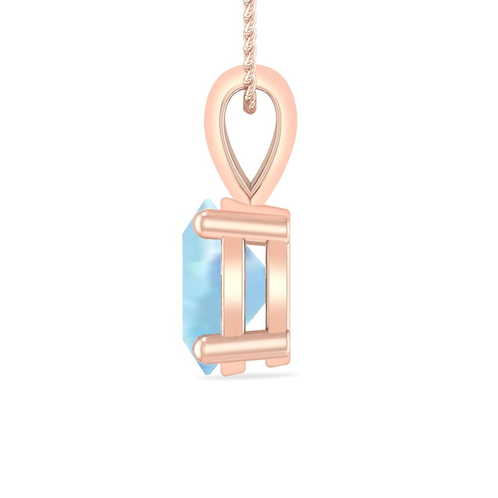 Rose Gold - Aquamarine