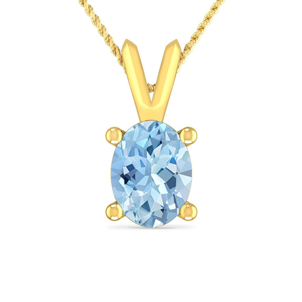 Yellow Gold - Aquamarine