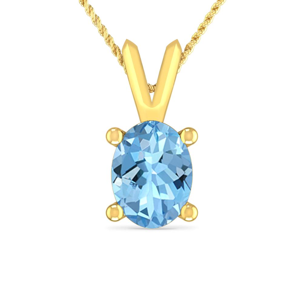 Yellow Gold - Aquamarine